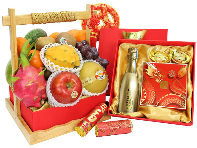 CNY Gift Hamper - Gourmet Chinese New Year Gift Baskets M17 - CH20111A4 Photo