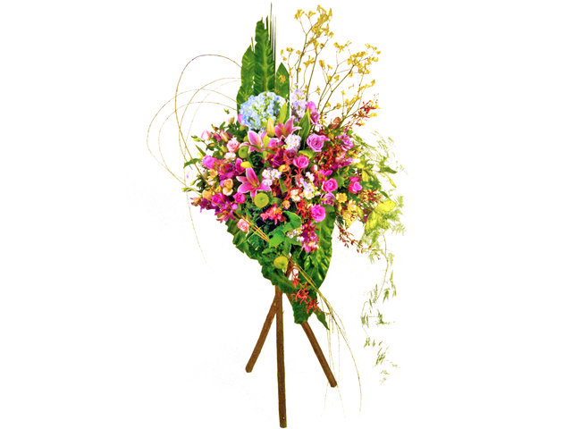 Flower Basket Stand - Japanese Stand Flower Basket - L06829 Photo