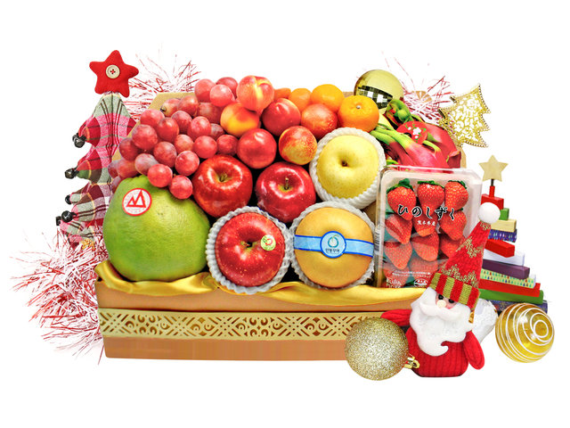 Fruit Basket - Christmas Fresh Fruit Baskets 1108B1 - XF21108B1 Photo