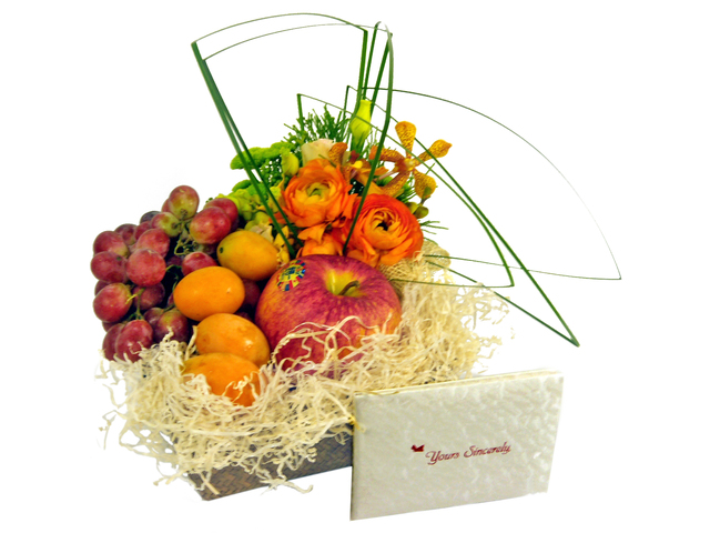 Fruit Basket - Fruits and Flowers (E) - P7316 Photo